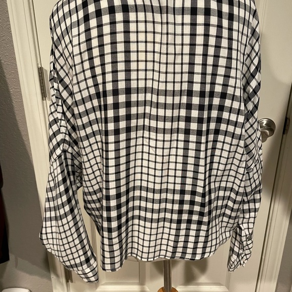 Express black and white checked top - Picture 4 of 4